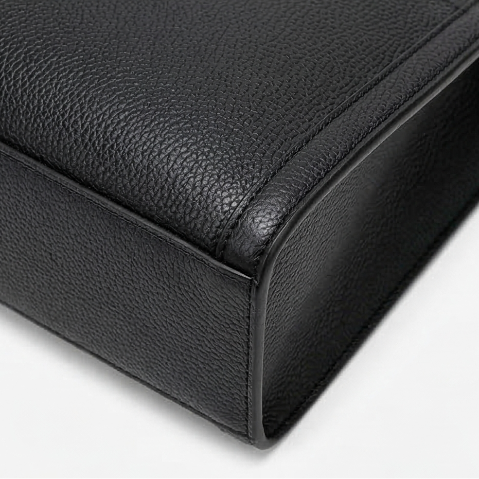 Tessara - Structured Pebbled Leather Tote Bag