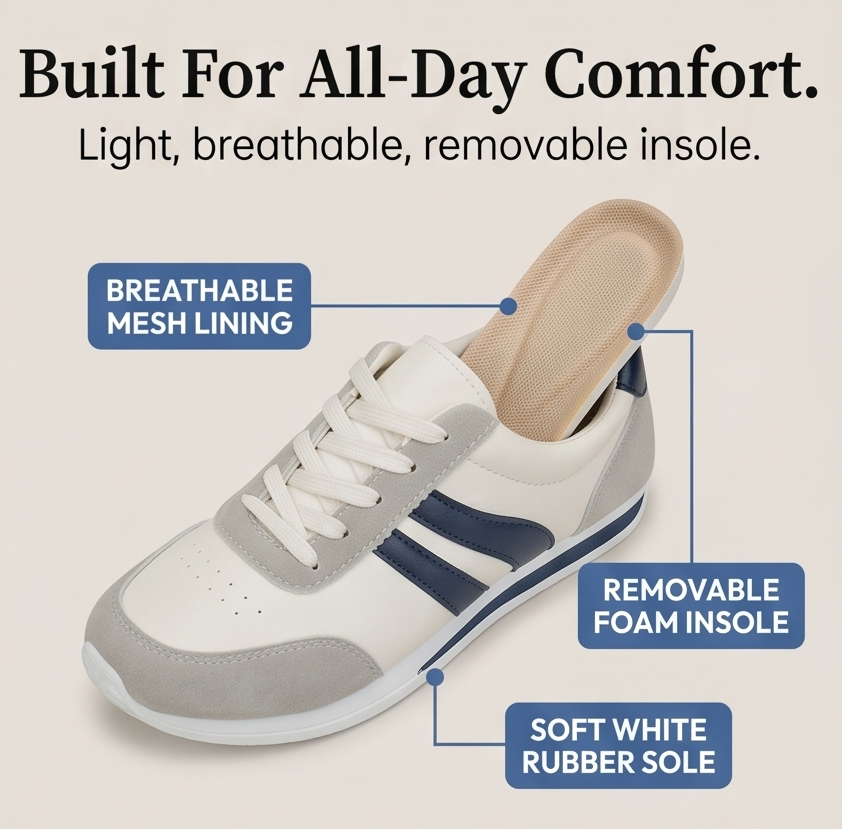 LunaWalk – Lightweight Retro Stripe Walking Sneakers