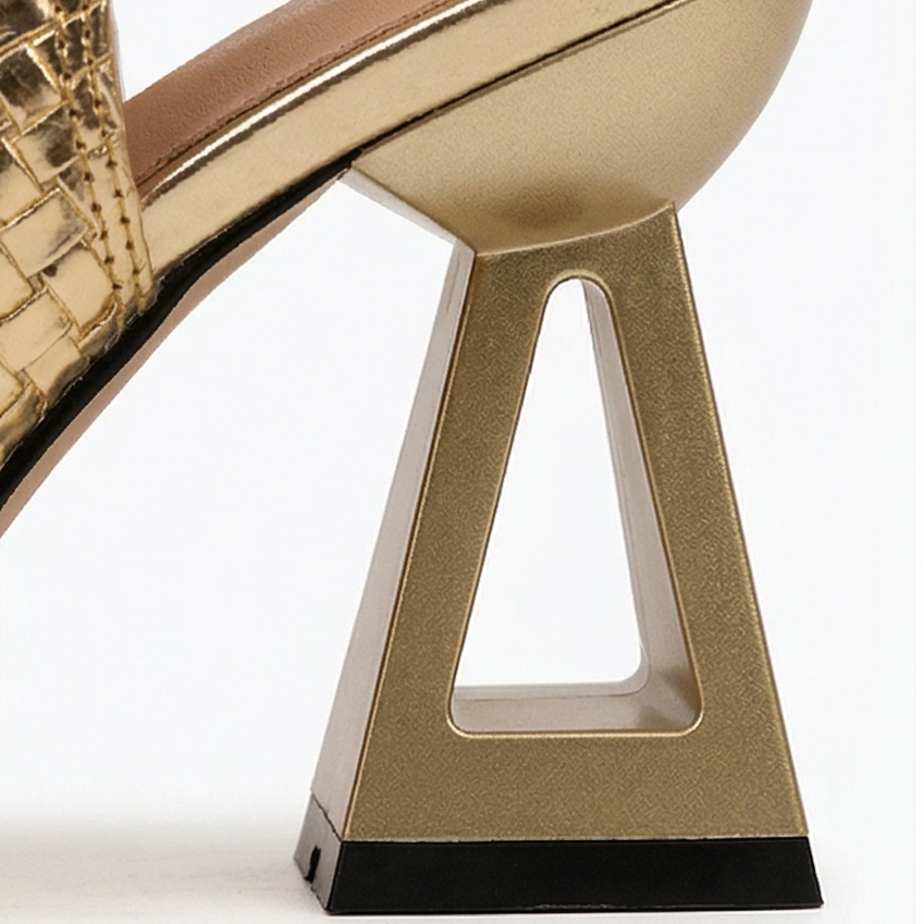 Tessara - Women's Woven Peep Toe Block Heel Sandals