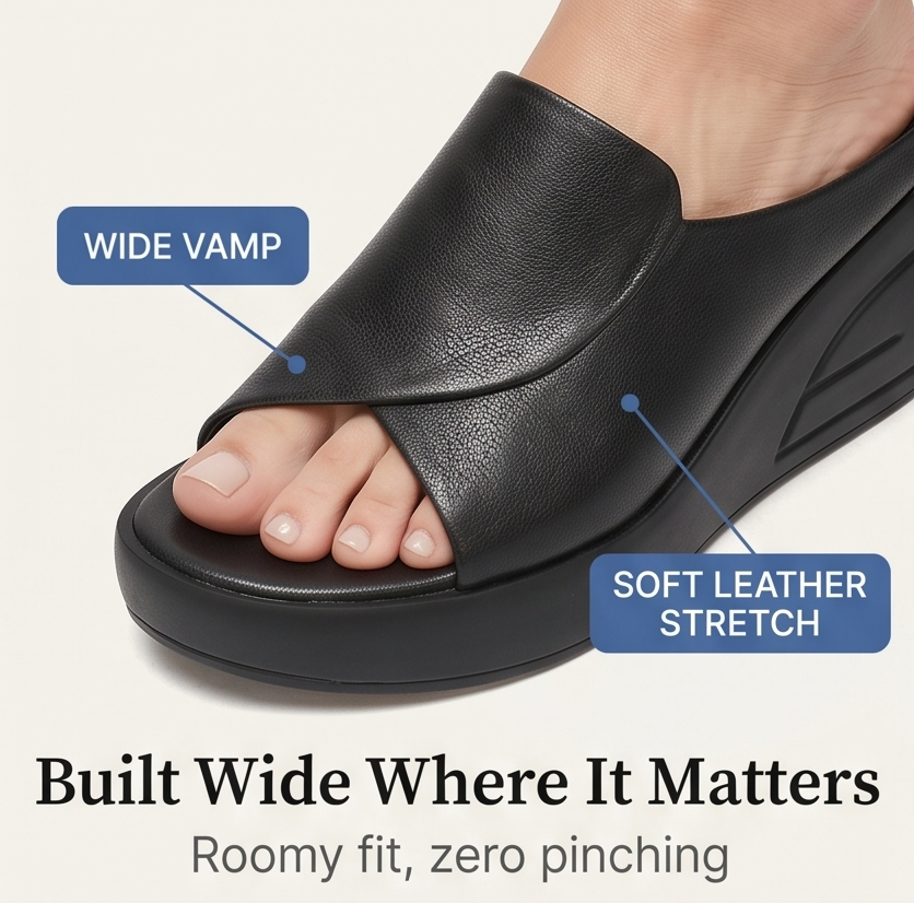 Luneva – Cushioned Wedge Sandals for Wide Feet