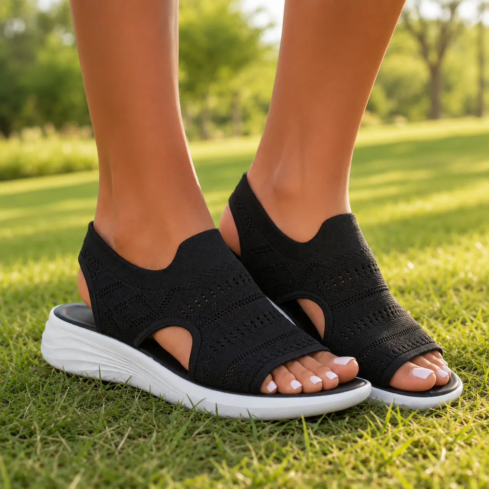 Soleva – Knit Platform Comfort Sandals for Women