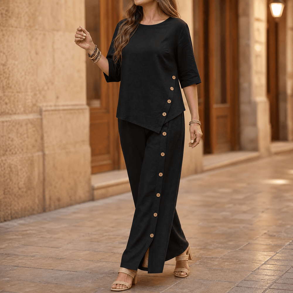 Elivara – Women's Asymmetric Two Piece Set