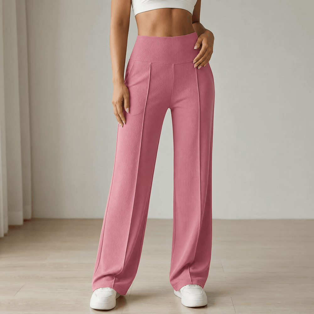 Elyra – Women's Wide Leg Yoga Pants with Crossover Waist