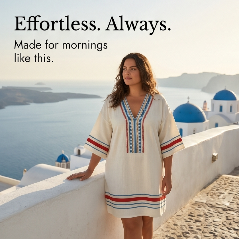 Sienna – Women's Embroidered Kaftan Mini Dress