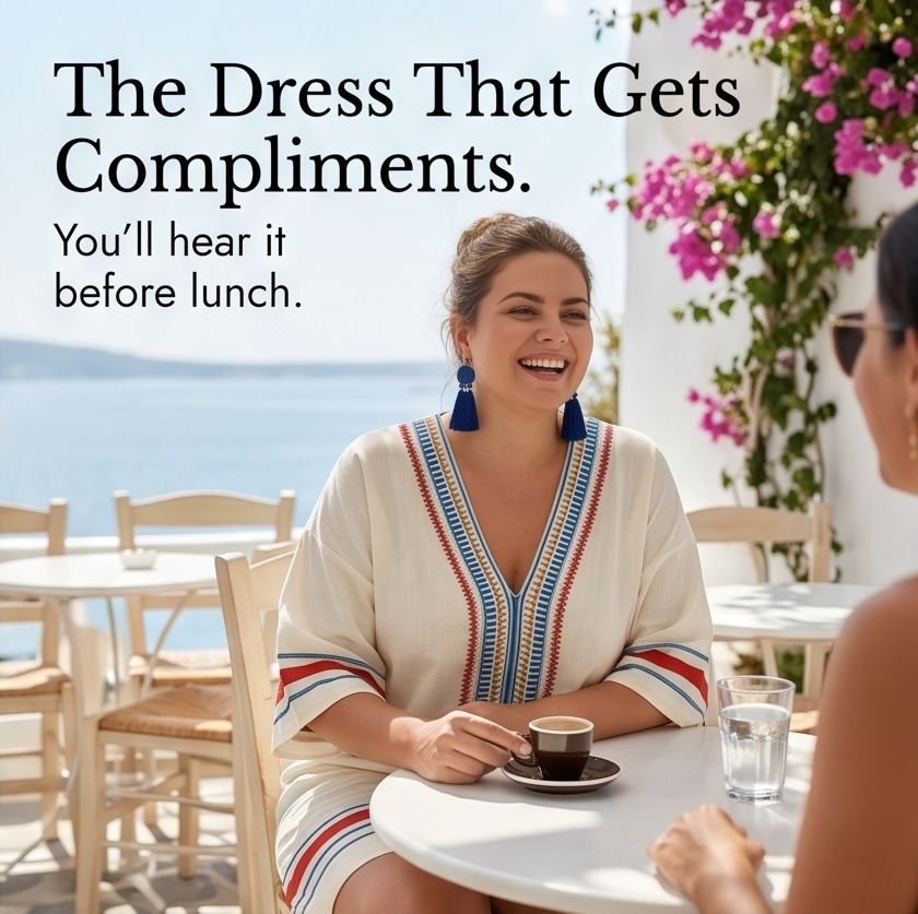 Sienna – Women's Embroidered Kaftan Mini Dress
