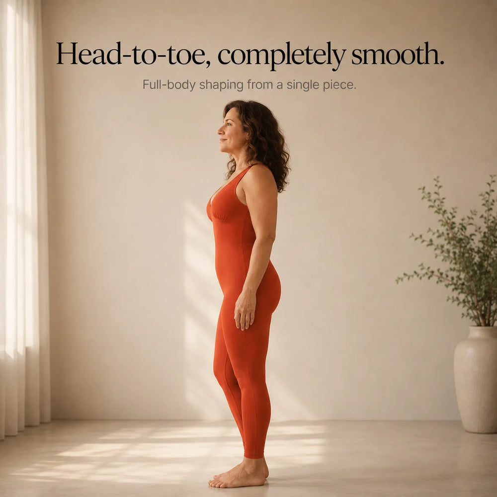 Snatura – Seamless V-Neck Shaping Jumpsuit for Yoga & Everyday Wear