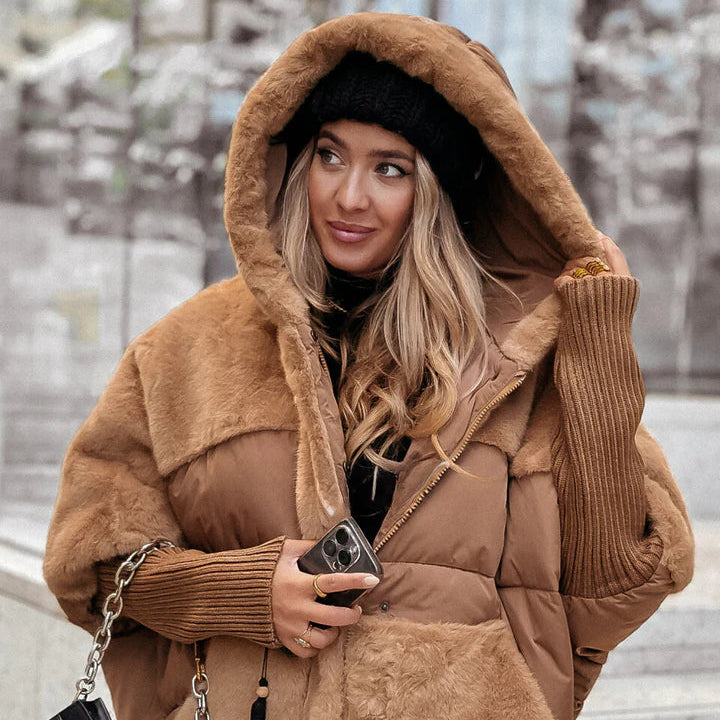 Cozevia – Women’s Quilted Hooded Jacket, Oversized Fit