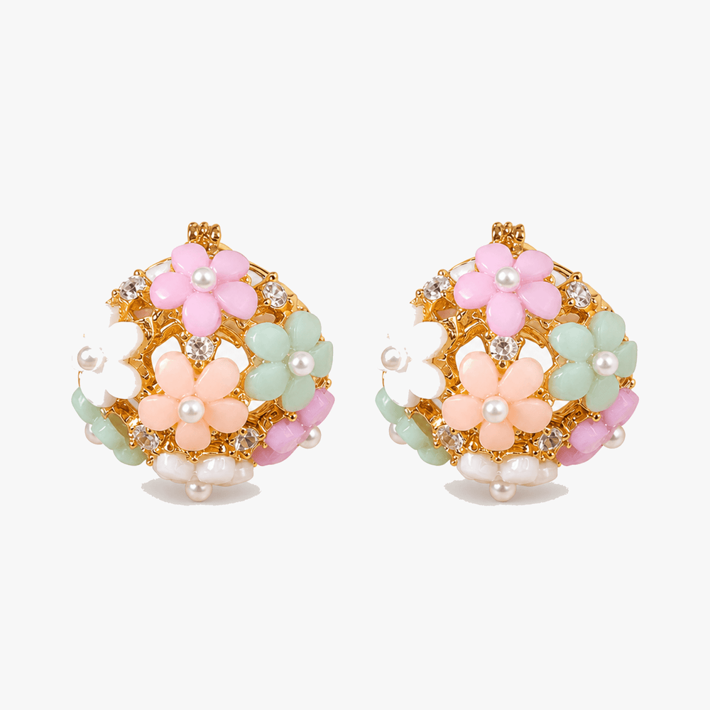 Florelle – Pastel Floral Cubic Zirconia Earrings