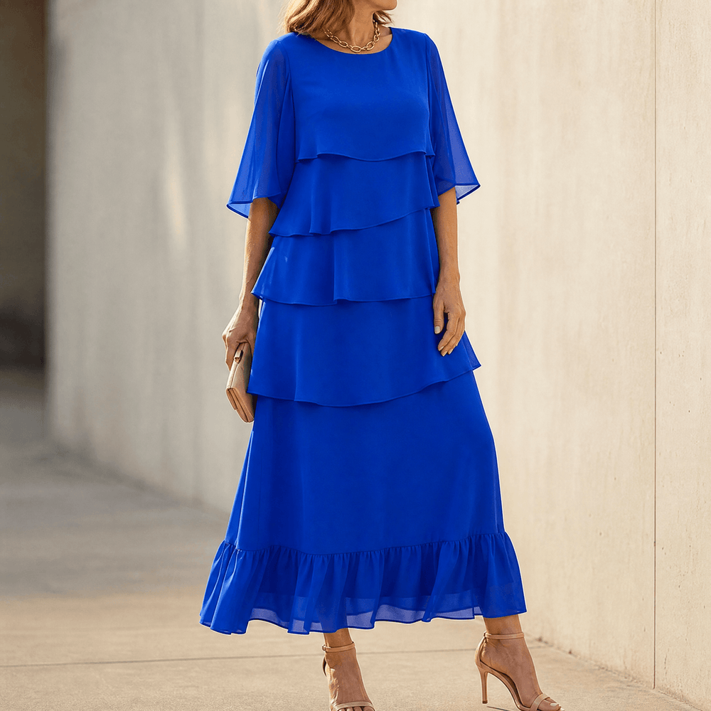 Florelle – Women's Layered Ruffle Midi Dress