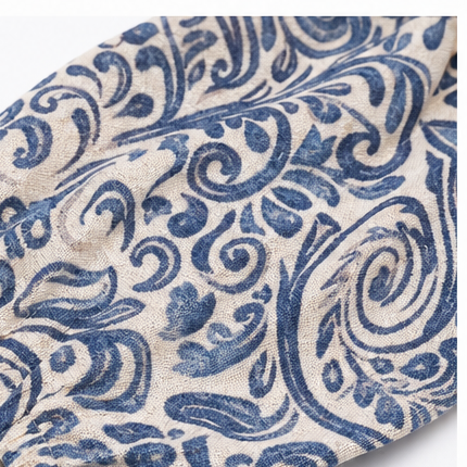 Florenza – Vintage Paisley V-Neck A-Line Maxi Dress with Half Sleeves