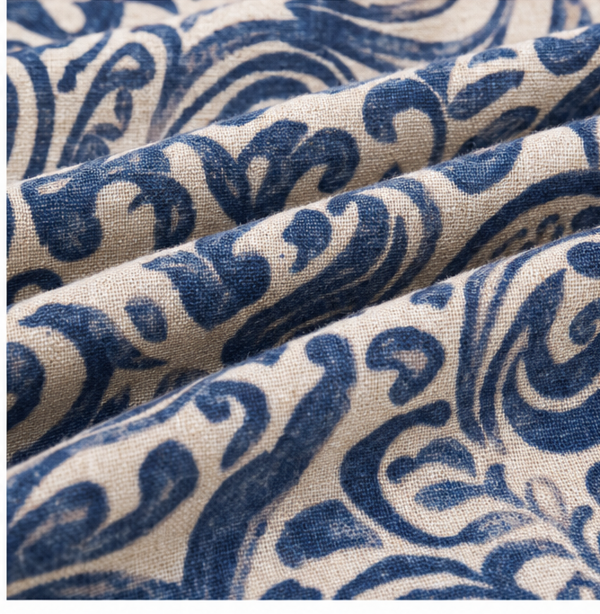 Florenza – Vintage Paisley V-Neck A-Line Maxi Dress with Half Sleeves
