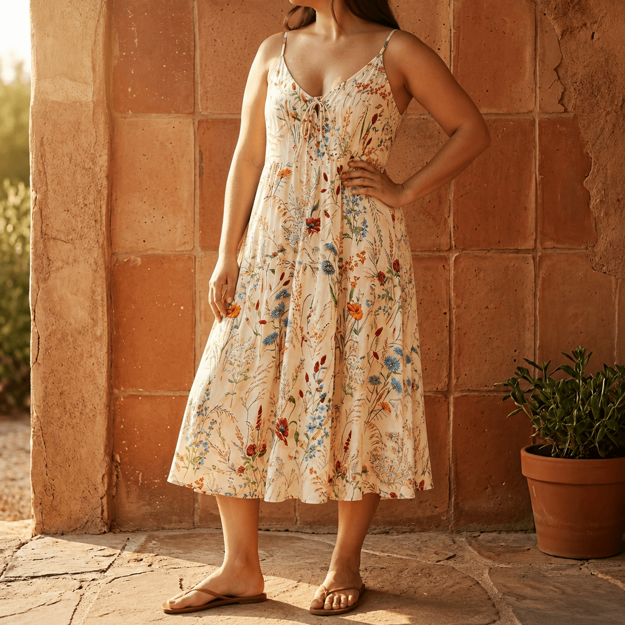 Floressa – Women's Wildflower A-Line Midi Sundress