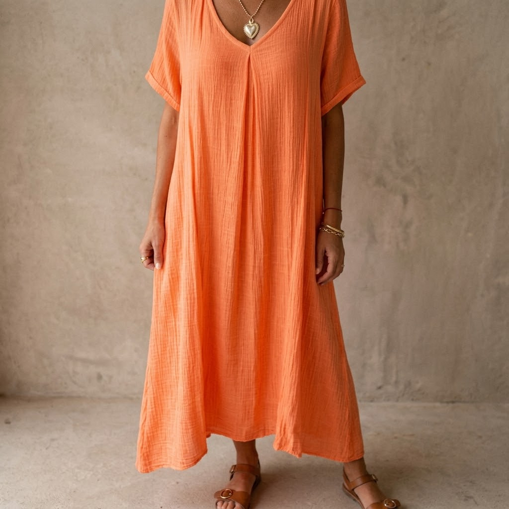 Lunessa – Women's breezy cotton linen summer dress
