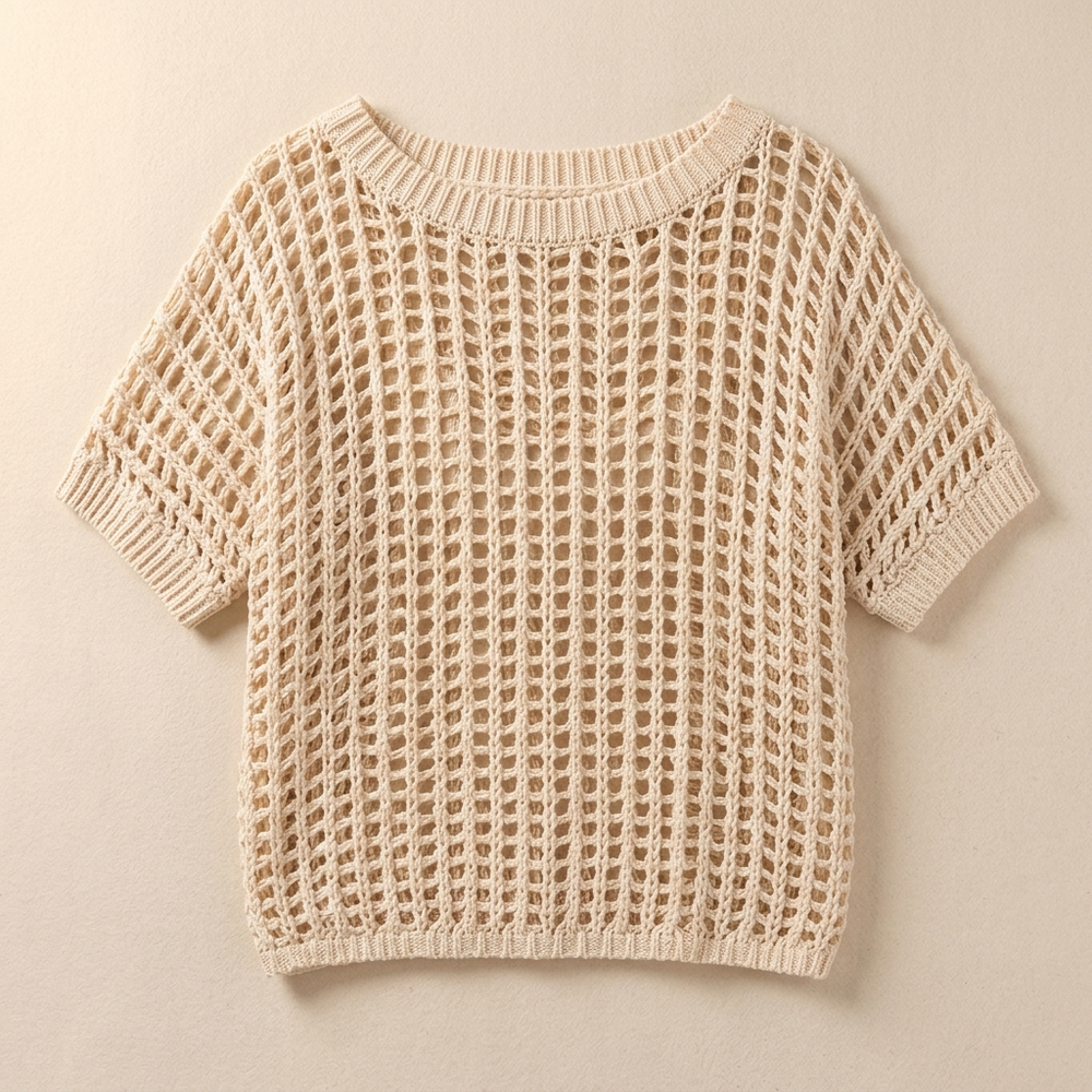 Aerela – Breezy Open Weave Knit Top