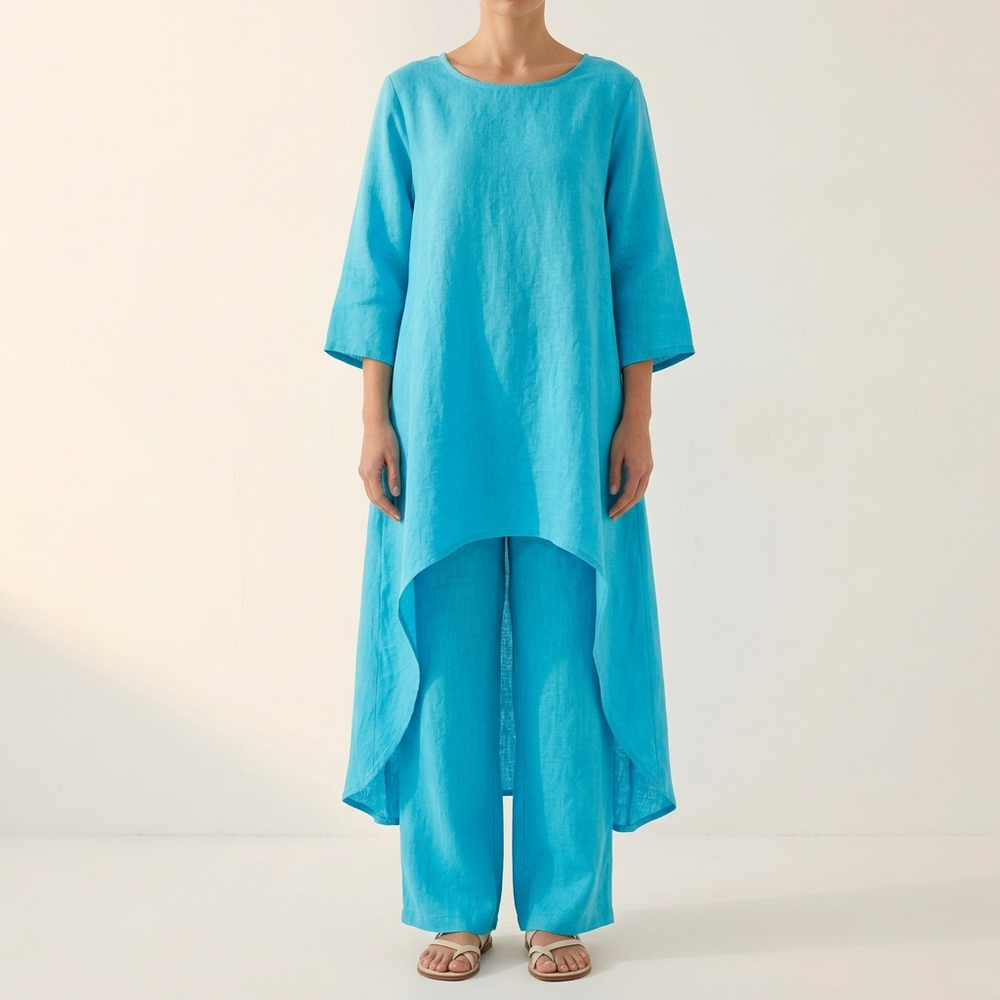 Vivara – Flowy High Low Tunic Set