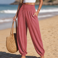 Breesa™ – Smocked High-Waist Summer Pants