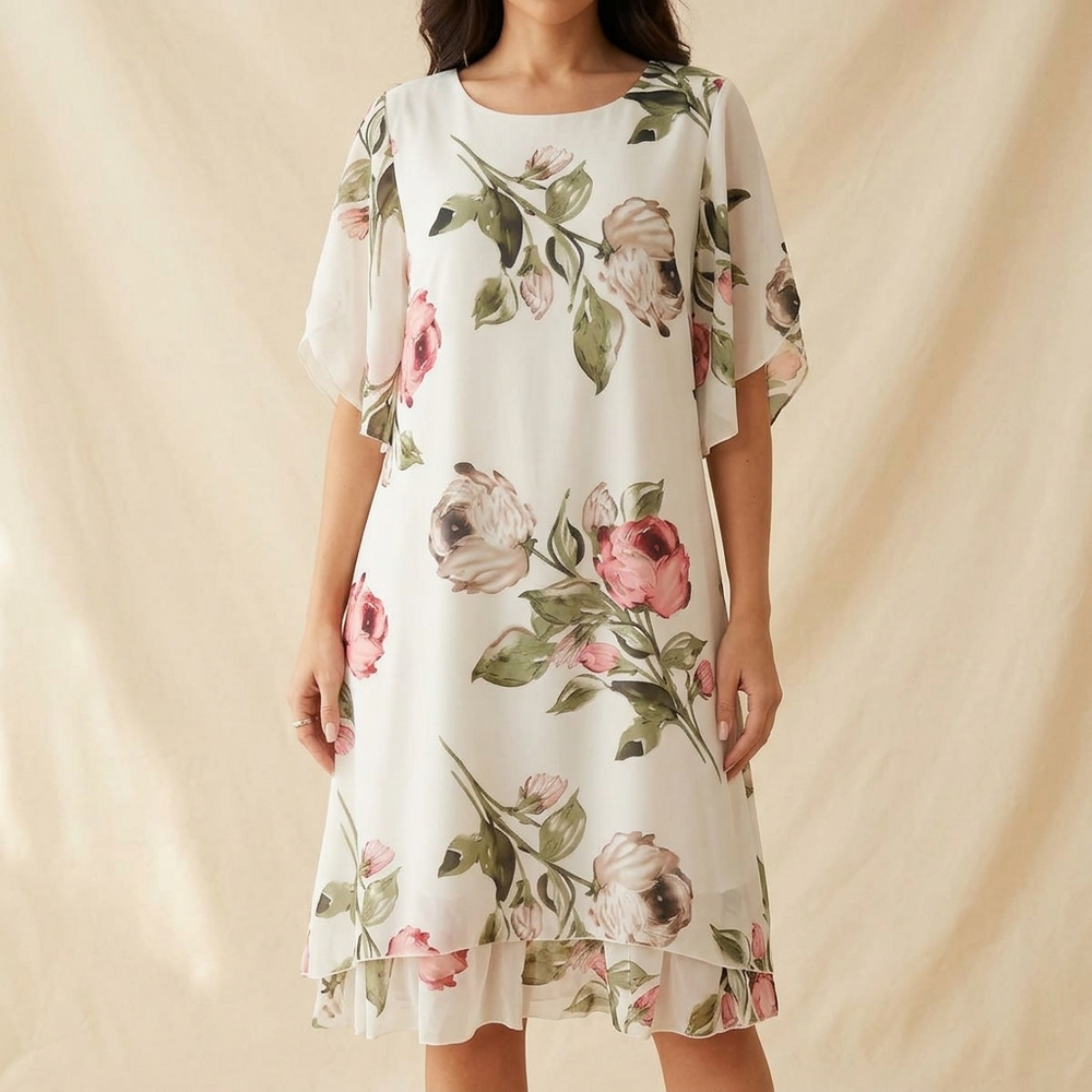 Floressa – Women's Floral Chiffon Midi Dress