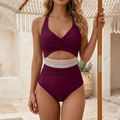 Marivela – Twist-Front One-Piece Swimsuit with Cutout Waist