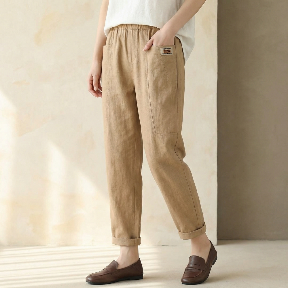 Linara – Cotton Linen Tapered Pants
