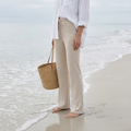 Seralune – Textured Knit Wide-Leg Trousers
