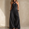 Karissa – Women's Flowing Wide-Leg Halter Jumpsuit