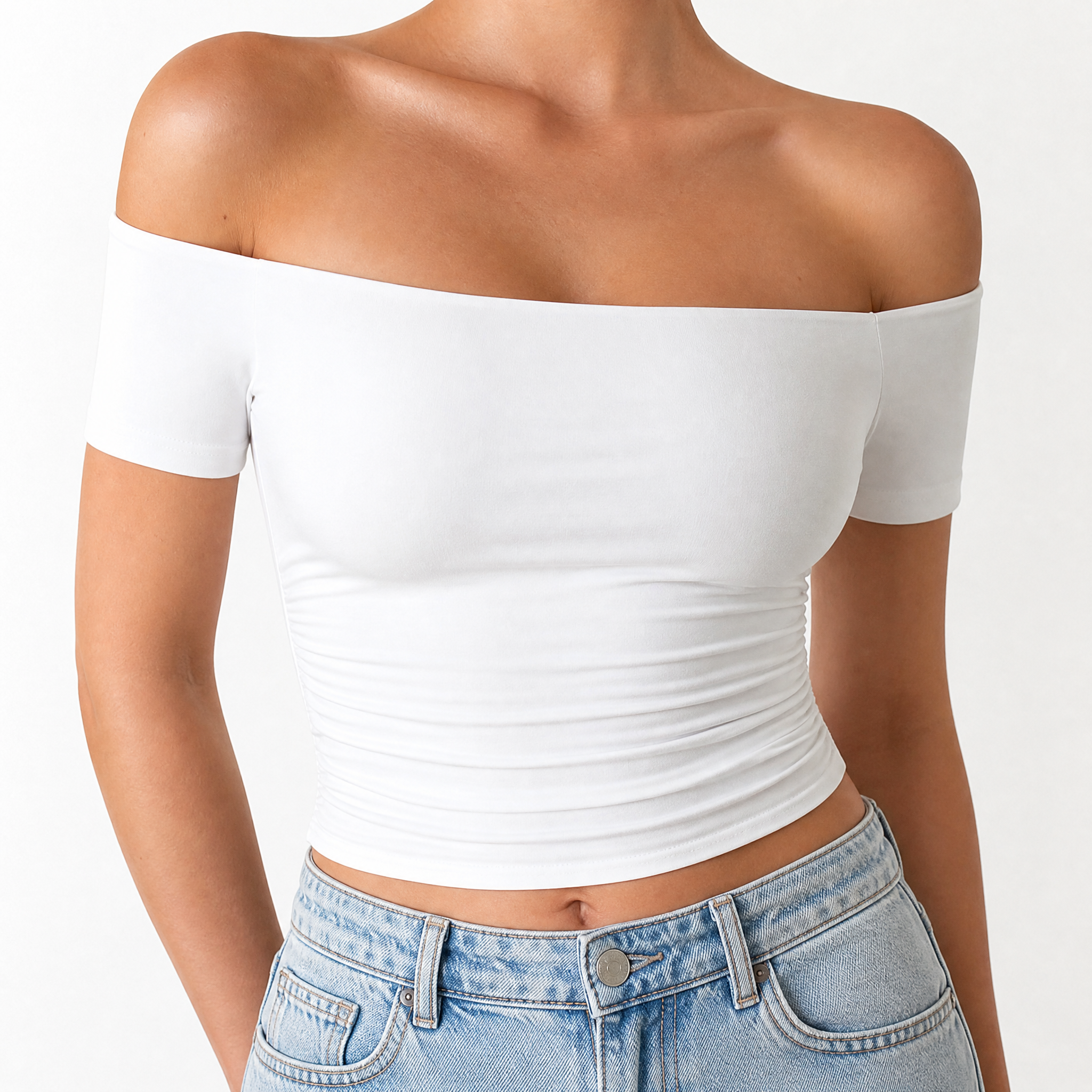 Velora – Women's Off-Shoulder Slim-Fit Top