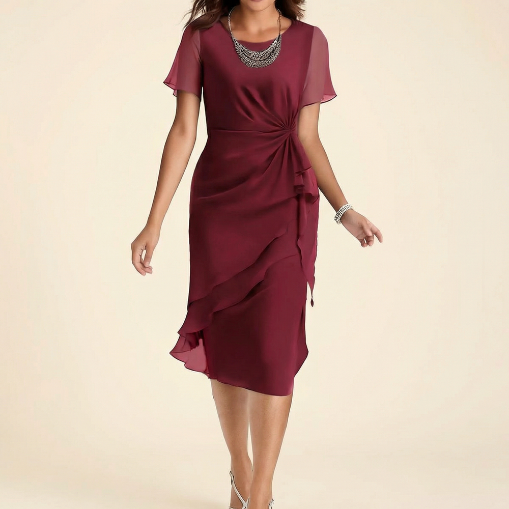 Velara – Women's Gathered Twist-Waist Dress