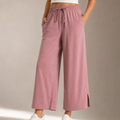 Veluna – Women's Effortless Wide-Leg Crop Pants