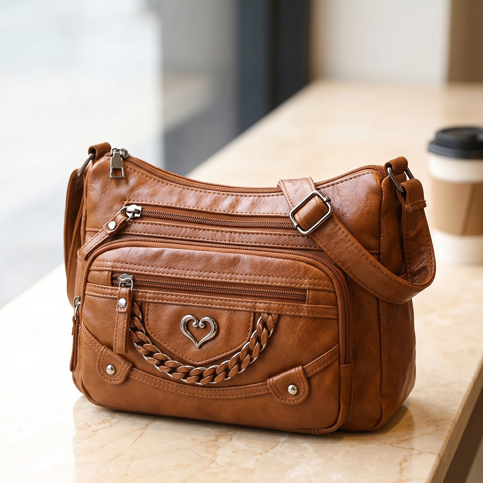 Veluna – Multi-Pocket Crossbody Bag for Everyday Carry