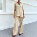 Lunara – Women's Asymmetric Linen Co-Ord Set