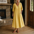 Virella – Women's Relaxed Midi Dress with Pockets