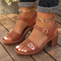 Luna – Cushioned Block Heel Sandals