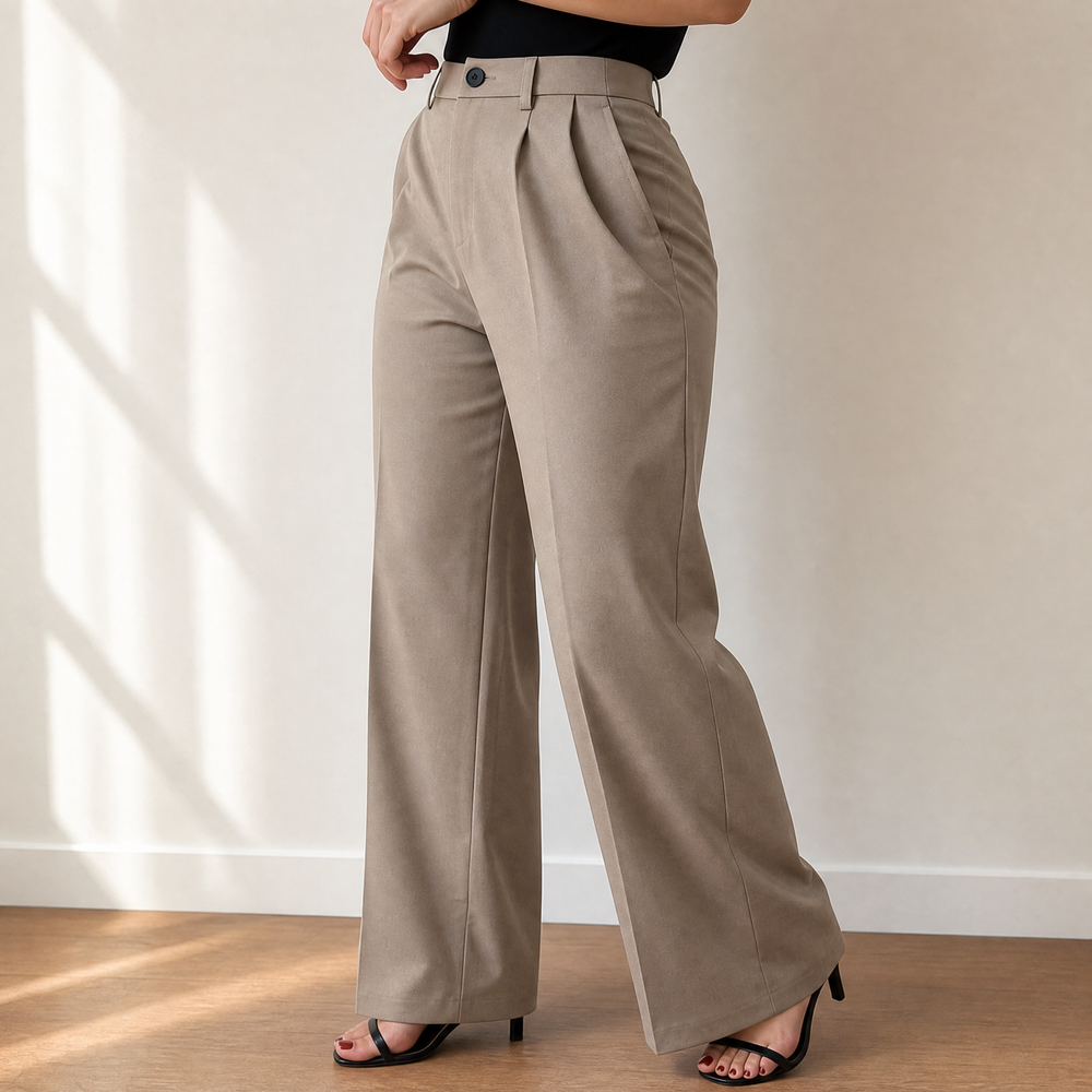 Velora – Women's High-Waist Wide-Leg Trousers