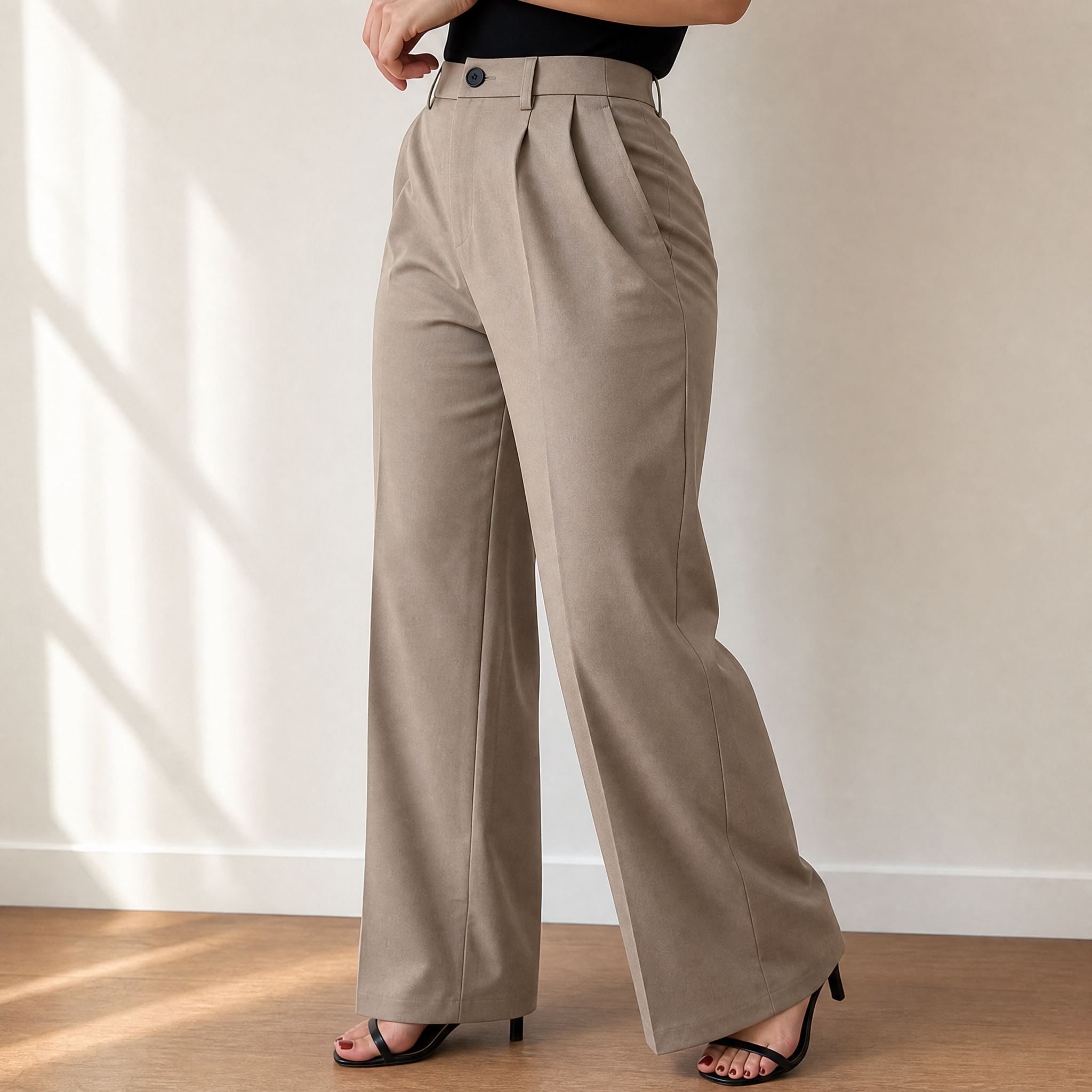 Velora – Women's High-Waist Wide-Leg Trousers