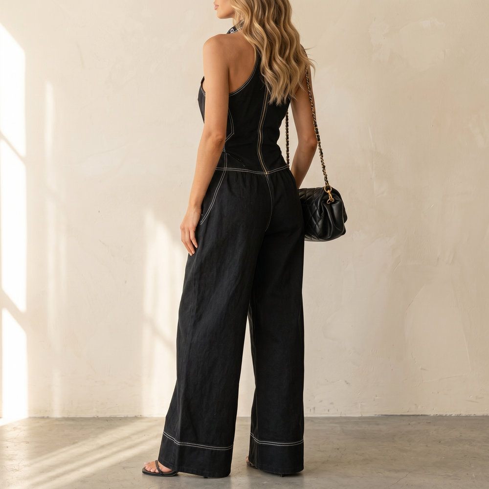 Lunelle – Women's Sculpted Halter Jumpsuit