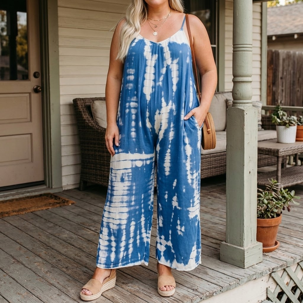 Sevella – Women's Wide-Leg Tie-Dye Jumpsuit