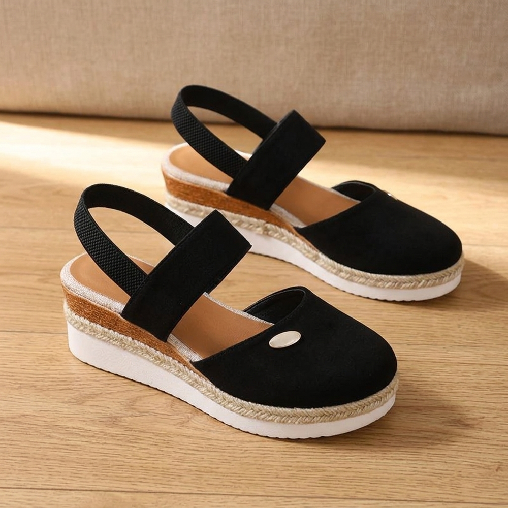Stepwell – Cushioned espadrille wedge sandals