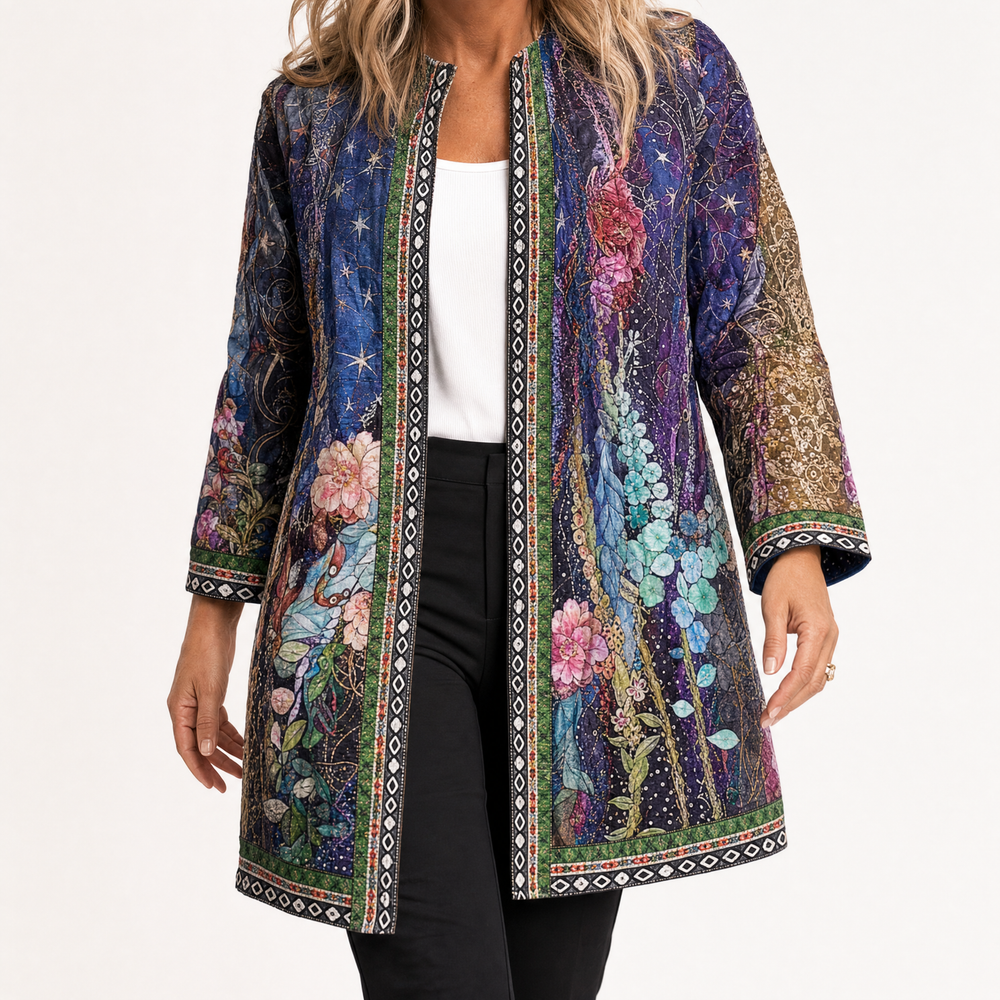 Patrice™ – Art-Print Open Jacket for Effortless Style