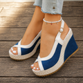 Veluna – Cushioned Peep-Toe Wedge Sandals