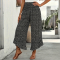 Velura – Smocked Wide-Leg Ruffle Pants
