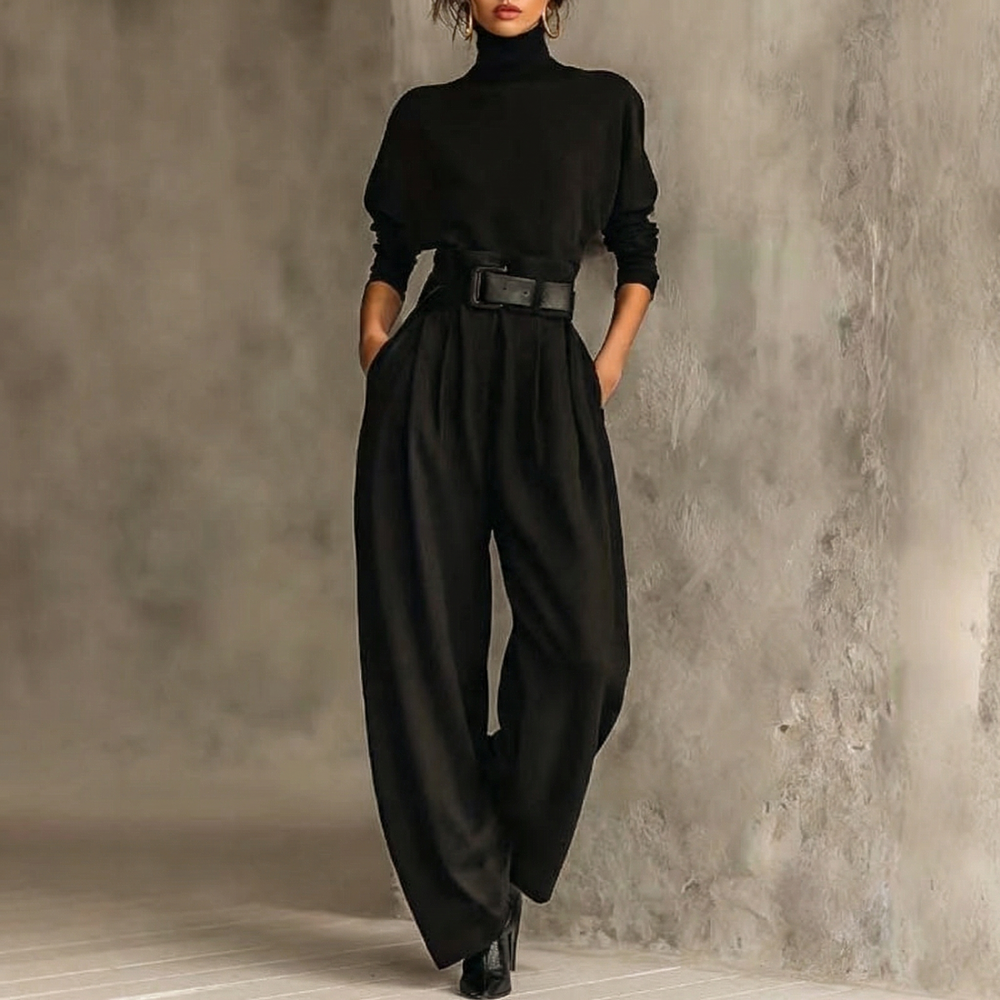 Vesaire – Belted Two Piece Matching Set