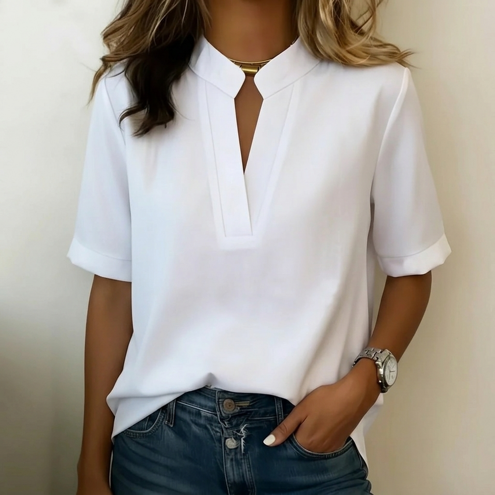 Lunavia – Women's Notch V-Neck Blouse