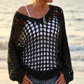 Covena – Women's breezy crochet knit layering top
