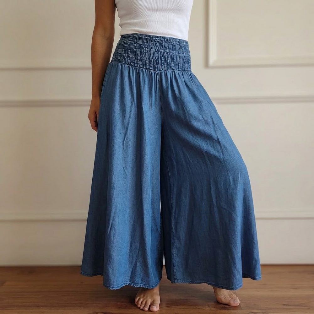 Palazza – Smocked Waist Wide Leg Palazzo Pants