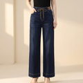 Velora – Drawstring Wide-Leg Comfort Jeans