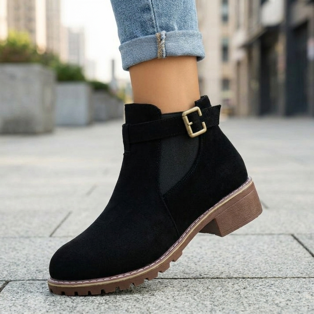Solace – Slip On Low Heel Ankle Boots for Women
