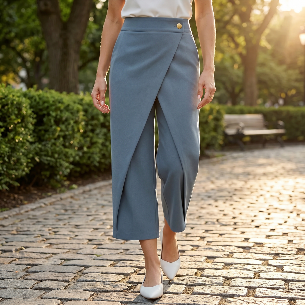 Lunavia™ – Wrap-Front Wide-Leg Pants