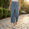 Lunavia™ – Wrap-Front Wide-Leg Pants