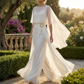 Velaire – Cape Sleeve Top and Wrap Pants Set for Women