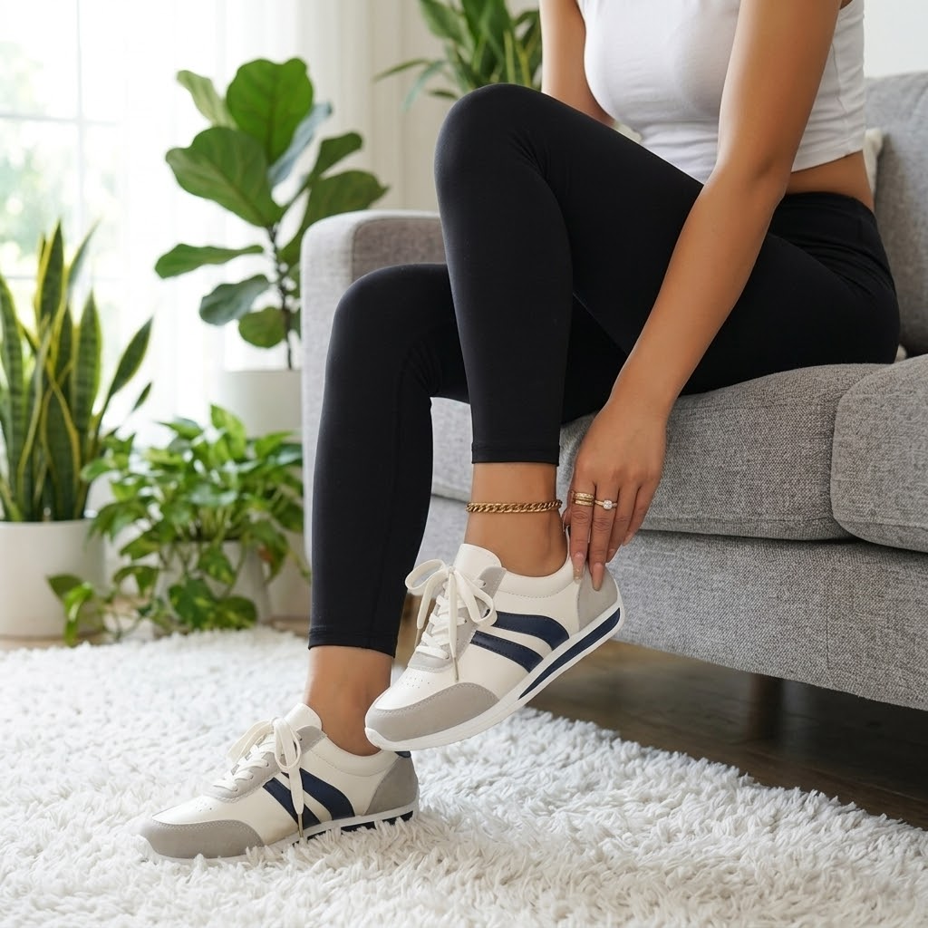 LunaWalk – Lightweight Retro Stripe Walking Sneakers